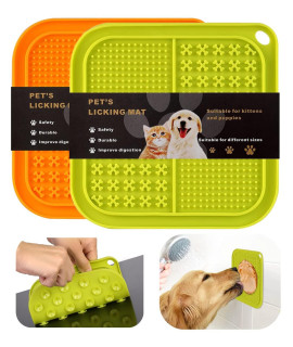 Lick Mat for Dogs with Suction Cups,Dog Food Licking Mat,Slow Feeder Dog Bowls for Boredom& Anxiety Reducer,Lick Pad for Dog & Cat Slow Feeders,Help Pets for Bathing,Nail Trimming,Grooming