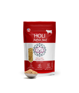 HOLI Beef Liver Dog Food Topper - Single Ingredient, Human-grade - Freeze Dried Protein and Flavor Enhancer for Picky Dogs - grain Free - 100 All Natural