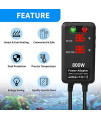 SZELAM Aquarium Heater, Upgraded Fish Tank Heater 800W with External Controller and Split Temperature Probe, Auto Shut Off Without Water, Suitable for Betta Fish Tank