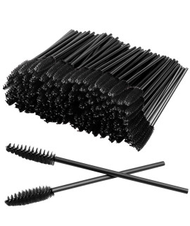 100 Pcs Disposable Eyelash Mascara Brushes for Eye Lashes Extension Eyebrow and Makeup (Black)