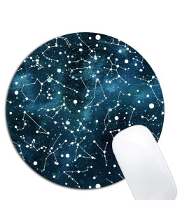 cool Blue galaxy Night Sky Pattern Mouse Pad Round Non-Slip Rubber Mousepad Laptop Office computer Decor cute Desk Accessories customized Design Mouse Pad