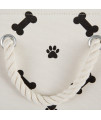 Bone Dry Pet Storage Collection Paw and Bone Print, Black, Small Rectangle