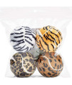 Unique Sports Dog Fetch Squeaker Balls Animal Prints 4 Pack, Assorted, One Size (DFB-S-4) (F?ur Pa?k)