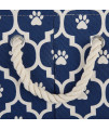 Bone Dry 6192 Pet Storage Collection Lattice Paw Print, Large Round, Nautical Blue