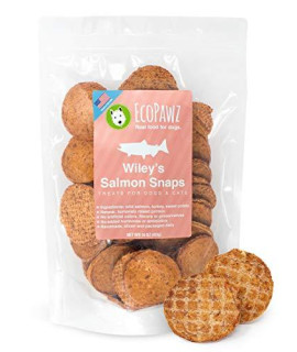 EcoPawz Wiley's Snaps Human-Grade Healthy Dog Treats Produced and Sourced in The USA (Salmon, 1 lb.)