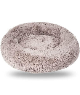 Zone Tech Medium Round Ultra Soft Plush Calming Cushion Bed for Pets, Donut Fluffy Dog Bed for Small Medium Large Dogs, Indoor and Outdoor, Cuddler Nest Calming, Comfy, Anti-Anxiety, Machine Washable