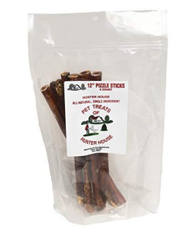Hunter House Premium 12? Bully Sticks (6 Pack): Made in The USA, All Natural, Single Ingredient, Long Lasting Dog Chew, High Protein, Fully Digestible, Medium to Large Sized Dogs