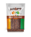 Jack&Pup Bully Stick Jerky Dog Treats (2lb) - Premium grade Beef Jerky Treat for Dogs - Natural Dog Jerky chew Sticks - Puppy chews for Aggressive chewers and Teething Puppies (2lb Bag)