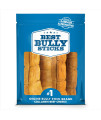 Best Bully Sticks All-Natural Peanut Butter Beef Cheek Dog Treats - Made with Natural Occurring Collagen - Chews Like a Rawhide, but not a Rawhide (Peanut Butter Dipped, Large 4-Pack)