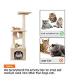 WarmRoom Cat Tree, Solid Cute Cat Climb Tree with Sisal Rope Plush, Cat Tower for Small and Medium, Cat Activity Tree Cat Tower, Beige,36 Inches