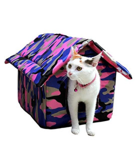 Safe Warm Waterproof Stray Cat Shelter - Outdoor Pet House - Heated Cat Houses for Indoor Cats for Your Cat Or Small Dog to Stay Warm & Dry.