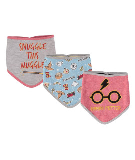 Harry Potter Baby Unisex Bandana Bibs Three Pack Baby gift for girls and Boys (RedBluegrey)