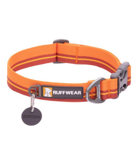 RUFFWEAR, Flat Out Dog Collar (Formerly Hoopie), Webbing Collar for Walking and Everyday Use, Autumn Horizon, 14-20