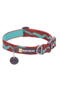 RUFFWEAR, Flat Out Dog collar (Formerly Hoopie), Webbing collar for Walking and Everyday Use, colorado River, 14-20
