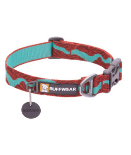 RUFFWEAR, Flat Out Dog collar (Formerly Hoopie), Webbing collar for Walking and Everyday Use, colorado River, 14-20
