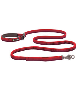 Ruffwear, Roamer Bungee Dog Leash, Hand-Held or Waist-Worn Extending Lead, Red Sumac, 7.3'-11'
