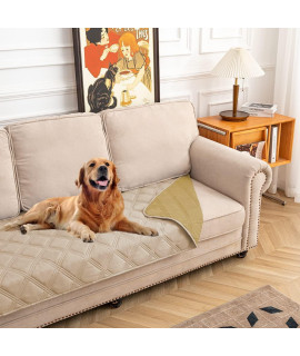 SUNNYTEX Waterproof & Reversible Dog Bed Cover Pet Blanket Sofa, Couch Cover Mattress Protector Furniture Protector for Dog, Pet, Cat(30*70,Beige/Sand