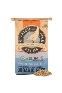 Scratch and Peck Feeds Cluckin' Good Scratch 'n Corn for Chicken and Duck Flocks - 40-lbs, 9% Protein - Organic and Non-GMO Project Verified