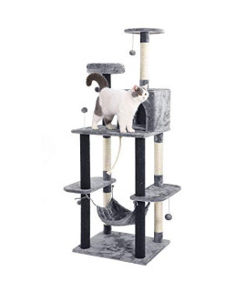 N /C 69-Inch Cat Tree Tower Apartment Furniture, Temporary Scraper Hammock for Cat Pet House, with Stable Cushion, A Comfortable Home for Cats