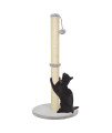 Kazura 34 Tall cat Scratching Post, cat Post Scratcher with Sisal Rope and Base covered with Soft Plush,cat Scratcher for Kittens(34 in Tall)
