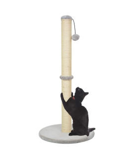 Kazura 34 Tall cat Scratching Post, cat Post Scratcher with Sisal Rope and Base covered with Soft Plush,cat Scratcher for Kittens(34 in Tall)