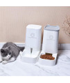 Shiyi Automatic Pet Feeder & Waterer, Self- Dispensing Water and Food Device Set, for Small Medium Cats Dogs