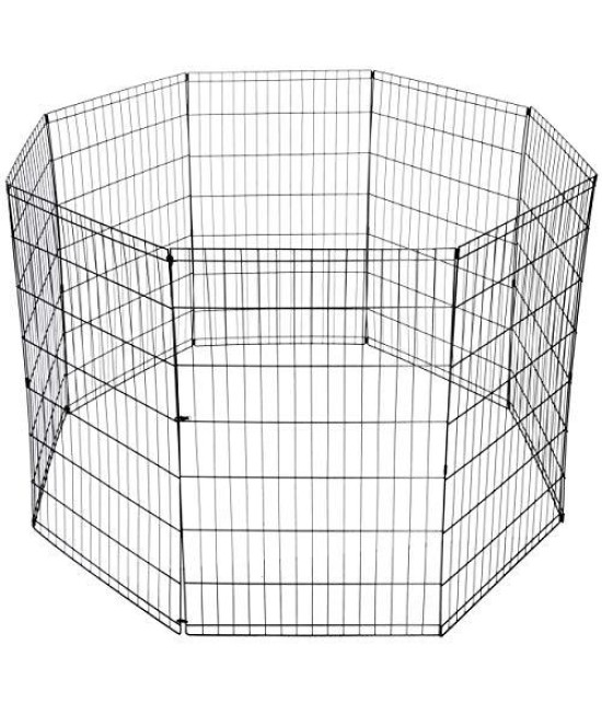 Epetlover Dog Pen Exercise Pen Indoor Outdoor Pet Fence Metal Foldable Playpen for Small Dogs Kittens Rabbits, 8 Panels