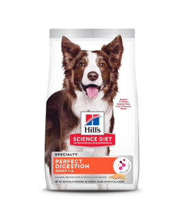 Hill's Science Diet Adult Dog Dry Food, Perfect Digestion, Salmon, Oats, & Rice Recipe, 22 lb. Bag