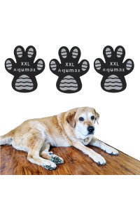 Aqumax Dog Paw Protector Non-Slip Gripper Traction Pads,Walk Assistant For Senior Dogs,Foot Stickers For Hardwood Floors,Dog Shoes Booties Socks Replacement,6 Sets (24 Pcs) Xxl Black