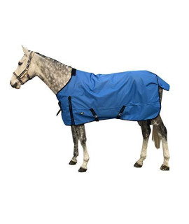 TGW RIDING Comfitec Essential Standard Neck Horse Turnout Sheet 1200D Waterproof and Breathable Horse Rain Sheet Lite (Navy, 72")