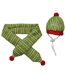 Dyno 9016445 30 in. christmas Holiday Scarf & Hat Pet costume - Pack of 1212