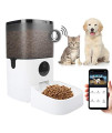 Lucky Monet 6L Smart Automatic Pet Cat Dog Feeder 8-Meal Auto Puppy Kitty Food Dispenser, 1080P HD Camera for Voice Video Recording, Timer Programmable, WiFi Enabled App Control for iPhone Android