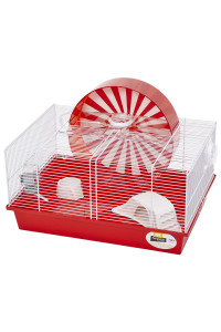 Ferplast "Coney Island Theme Modular Hamster Cage Featuring XXL 11.75-Inch Diameter Exercise Wheel, Includes All Accessories, 19.7L x 13.8W x 9.8H Inches,