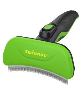 Tminnov Pet grooming Brush,Dog and cat Shedding Brush Effectively Reduces Deshedding by Up to 95,The Self-cleaning Brush With curved Edge Design is Suitable For All Kinds of Pet Hair (Deshedding Brush)