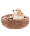 PJYuCien Calming Dog Bed Cat Bed, Large Medium Small Pet Beds, Soft Cozy Donut Cuddler Round Plush Beds for Dogs Cats, Waterproof & Anti-Slip Bottom, Machine Washable 32"