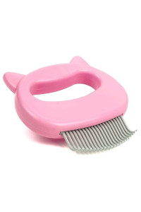 Leo's Paw The Original Pet Hair Removal Massaging Shell Comb Soft Deshedding Brush Grooming and Shedding Matted Fur Remover Dematting tool for Long and Short Hair Cat Dog Puppy Bunny (Pink)
