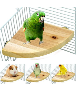 Bird Perch Platform Stand,Wood Perch Bird Platform Parrot Stand Playground Cage Accessories for Small Anminals Rat Hamster Gerbil Rat Mouse Lovebird Finches Conure Budgie Exercise Toy