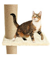 Downtown Pet Supply Tall Cat Activity Tree with 4 Levels and Sisal Scratching Posts with Securing Mechanism (Tall 4-Level Scratch Post, Plush)