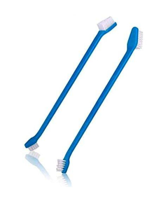 LovinPup Dog Toothbrush Set, Professional Dog and Cat Grooming Supplies, Best Soft Bristle Toothbrush, Pack of 2 Double Sided Toothbrushes for Large and Small Dog Teeth