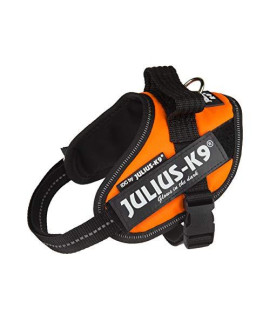 Julius-K9 IDC Powerharness for Dogs with Two Free Custom Patches, UV Orange Mini