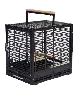 ZooPro Pet Travel Cage - Durable Metal Small Pet Carrier - for Sugar Gliders, Hedgehogs, Squirrels, Guinea Pigs, Hamsters, Rats, Parrots, Finches, Parakeets, & Other Small Mammals and Birds