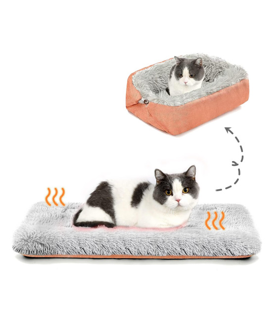 Hdlkrr Cat Bed Small Dog Bed, Self Warming Cat Beds Self Heating Cat Dog Mat, Extra Warm Thermal Pet Pad For Indoor Outdoor Pets, Calming Dog Crate Bed Pet Cushion, 236X197Inch