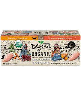 Beyond Purina Organic Pate Wet Cat Food Variety Pack, Organic Chicken Adult Recipes
