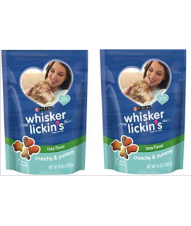 PURINA Whisker Lickin's Cat Treats, Crunchy & Yummy Tuna Flavor - (4) 10 oz. Pouches (?wo ?ack)
