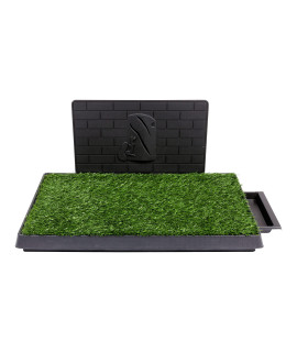Downtown Pet Supply Dog Potty Tray Replacement for Dog Potty Grass Set - Puppy Training & Dog Housebreaking Supplies - Weatherproof and Washable Dog Pee Pad - 20 x 30 in (with Drawer & Wall)