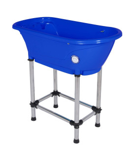 Flying Pig Pet Dog cat Washing Shower grooming Portable Bath Tub (Royal Blue)