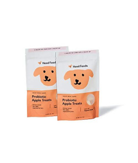 Heed Foods - Freeze-Dried Probiotic Apple Treats 2 Pack | Non-GMO | Single Sourced Apples | Human Grade | Healthy Dog Treats Made in The USA (2) .8oz Bag