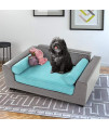 Baby Plum Pet Dog Sofa Bed Pet Living Room Chair with Removable Seat Cushion (Gray)