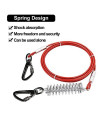 XiaZ Dog Tie Out Cable, 50ft Dog Trolley Runner Cable for Dogs up to 200lbs?Heavy Duty Dog Lead for Yard, Camping, Outdoor, with 10ft Pulley Runner Line with Spring
