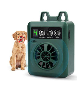 FcrenHuang Anti Barking Device, Bark Control Device with 3 Adjustable Ultrasonic Volume Levels, Automatic Ultrasonic Dog Bark Deterrent for Small Medium Large Dog (Green)